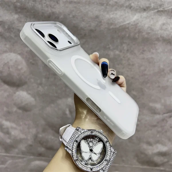 Matte Magnetic Translucent Wireless Charge Stand Case For iPhone 17 Air 16 15 14 13 12 11 17 Pro Max Magsafe Must-Haves Cover - Image 2