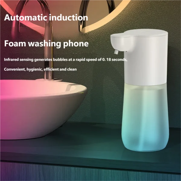 Automatic Soap Dispenser Soap Foam Dispenser Smart Sensor Soap Dispenser Contactless USB Charging 350ml Hand Sanitizer Machine - Image 2