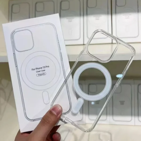 Original For Magsafe Magnetic Wireless Charging Case For iPhone 15 14 13 12 11 Pro MAX Mini XR X XS 7 8Plus SE Transparent Cover - Image 5