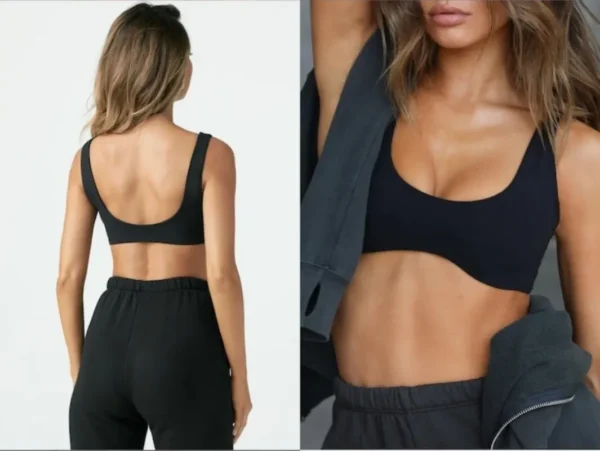 Yoga Bra With Tight Fit Moisture Absorption Sweat Wicking High Elasticity Breathability And A Nude Feel Yoga Bra - Image 4
