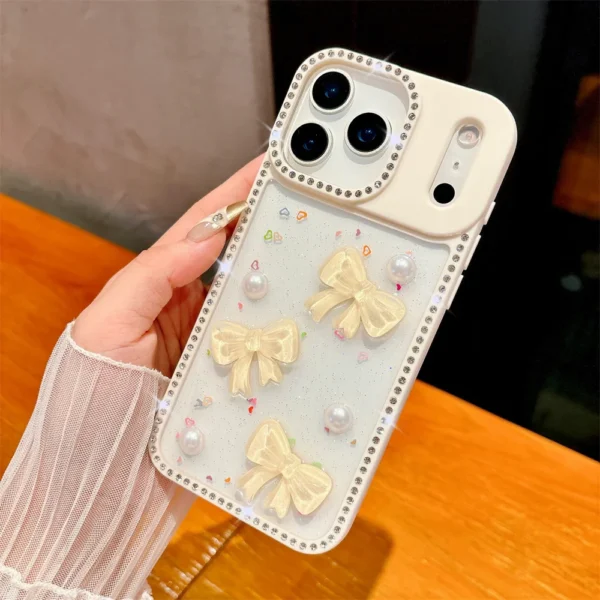 Luxury 3D Butterfly Flash Diamond Phone Case for iPhone 17 Air 16 Pro Max 15 Pro 14 13 Shockproof Cover for Woman - Image 2