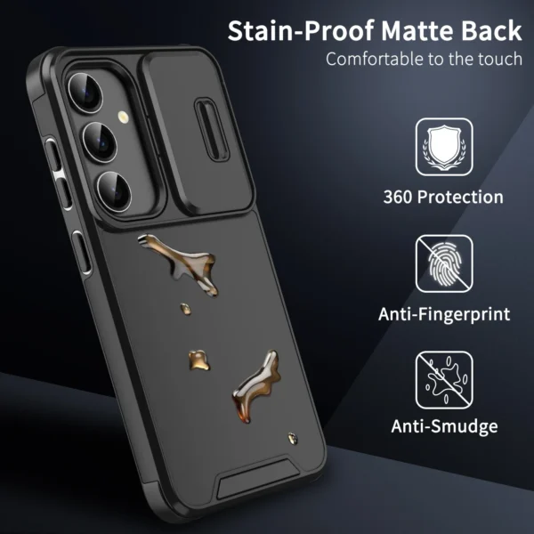 Luxury Fashion Shockproof Armor Phone Case for Samsung Galaxy S25 S24 Ultra S23 FE S21 FE S20 Slide Camera Protection Back Cover - Image 2