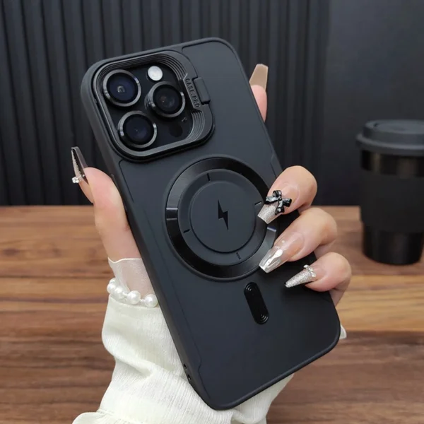 Soft Wireless Charging Kickstand Stand Magsafe Phone Case For iPhone 11 12 13 14 15 16 Pro Max Plus Magnetic Bumper Cases Cover - Image 6