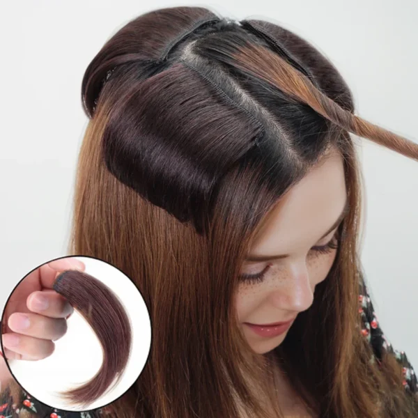 Synthetic 10/20/30cm Short Straight Hair Pieces Invisible Clip in Hair Top Side Cover Hair Accessories for Women - Image 6