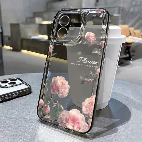Lotus Flower Transparent Phone Case For iPhone 16 Pro Max Case iPhone 13 17 15 11 12 14 Pro Max XR 8 7 Plus SE Shockproof Cover - Image 4