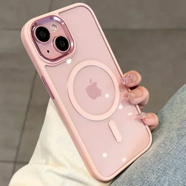 Luxury Clear Magnetic Armor For Magsafe Wireless Charging Case for iPhone 16 15 14 Plus 13 12 11 ProMax Shockproof Bumper Cover - Image 4