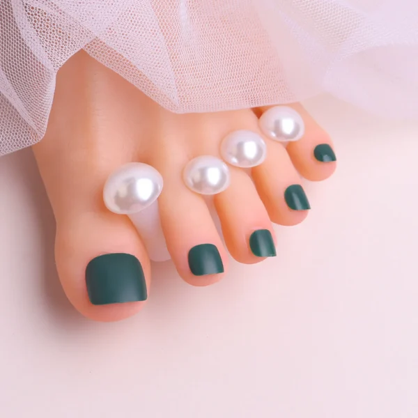 8Pcs White Pearls Soft Silicone Toe Separator For Nail Polish，Set of Toe Spacers For Feet Apply Nail Polish And Repair nails - Image 3