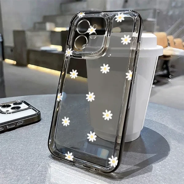 Small Flower Soft Case For iPhone 16 Pro Case iPhone 15 13 16e 11 12 14 17 Pro Max XR XS 7 8 Plus SE Shockproof Anti-drop Cover - Image 3