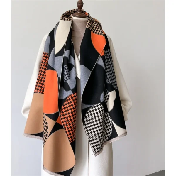 Luxury Winter Scarf Women Cashmere Warm Pashmina Brand Foulard Female Shawls Wraps Thick Soft Bufanda Poncho Scarves Stole 2024 - Image 7