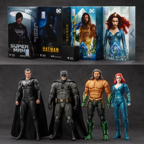DC Justice League Movie figurines Ben Batman Aquaman Mera Black Superman Action Figure Toys Collection Models Toys Gift - Image 1