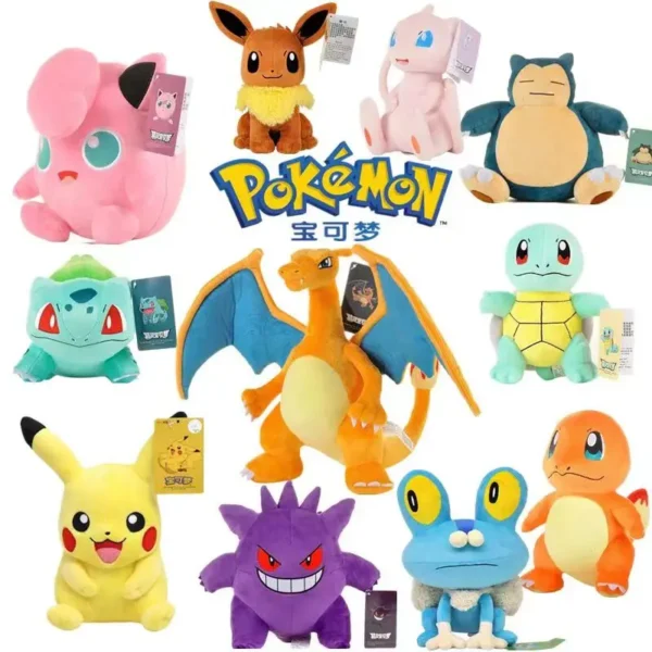 Original Pokemon Plush Toy Pikachu Snorlax Bulbasaur Gengar Kyogre Piplup Charizard Plush Stuffed Doll Toy Kid Gift - Image 3