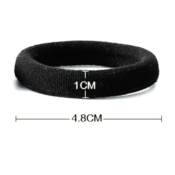 50pcs Black Hair Ties for Women Girls Seamless Thick Black Hair Band Elastic Hair Ties No Damage Ponytail Holder Hair Accessorie - Image 2