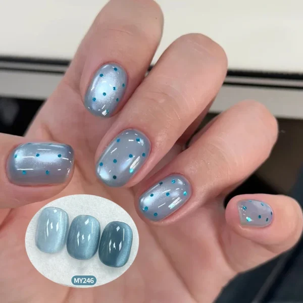 BORN PRETTY 10ml Crescents Bay Colored Cat Magnetic Gel Blue Glitter Shine Soak Off UV Gel Nail Art Varnish Nail Supplies - Image 3