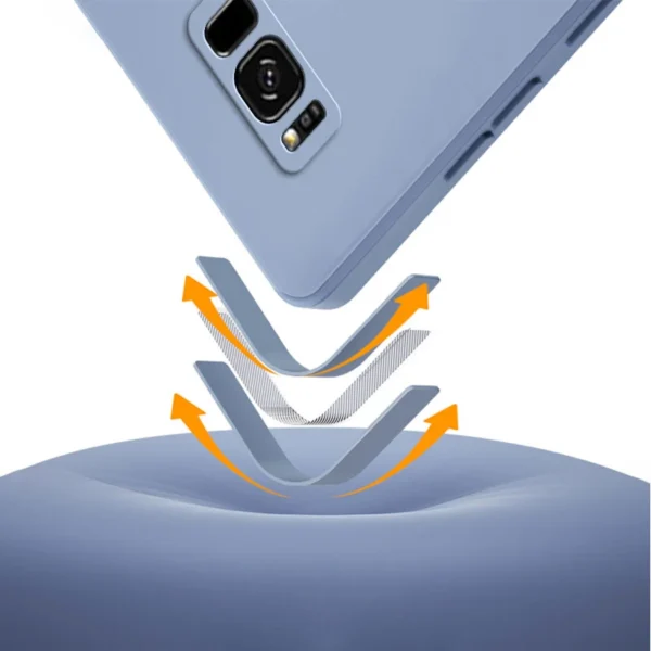 Squares Liquid Silicone Phone Case for Samsung Galaxy S8 S9 S10 Note 9 10 Plus A32 A51 A52 A54 4G 5G Soft Shockproof Back Cover - Image 4