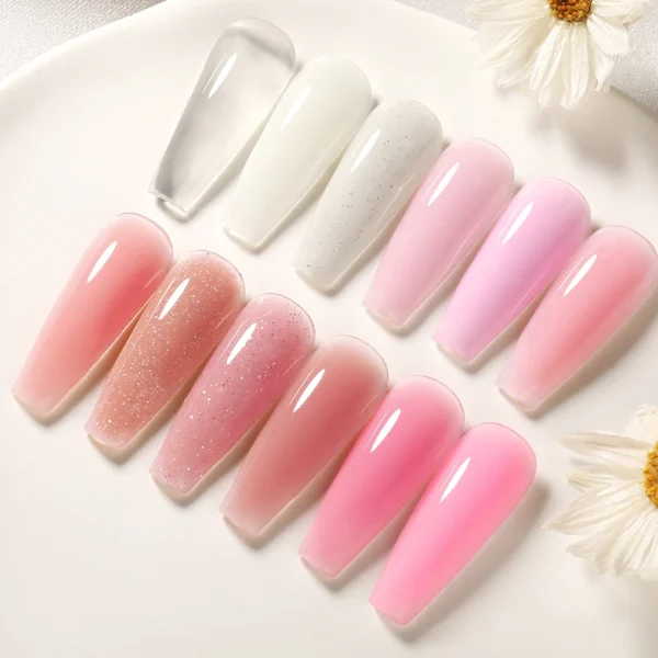BORN PRETTY 30ml Milky White Hard Gel Jelly Nail Extension Gel Nail Polish Clear Acrylic Nail Color Soak Off UV Construction Gel - Image 3