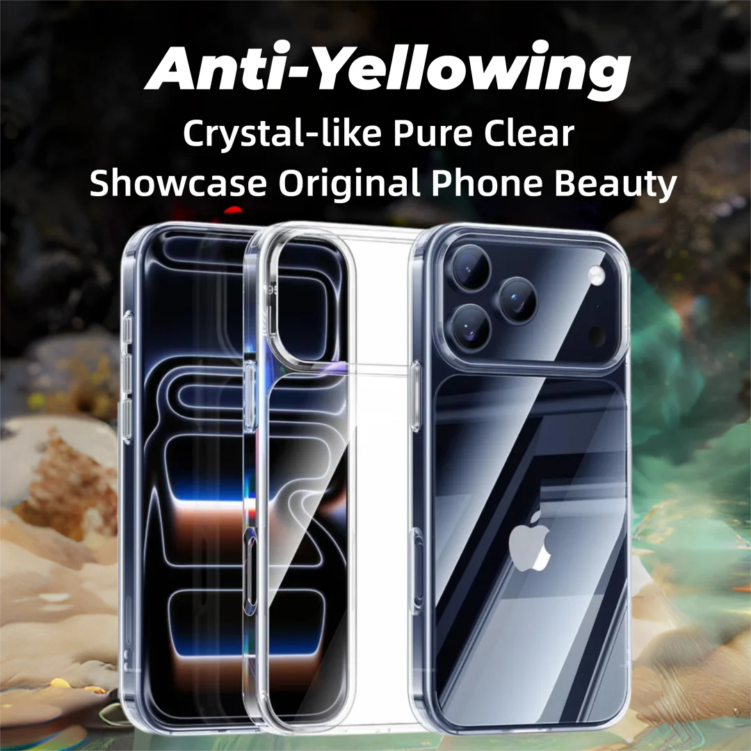 kf-Sdeaf5167d5ac4f2b82c7e9fc3c2b49b5m Crystal Clear Anti-Yellowing Transparent Phone Case for iPhone 17 Pro Max 17 Air 16 Pro 15 14 13 12 11 Shockproof Bumper Cover - Image 1
