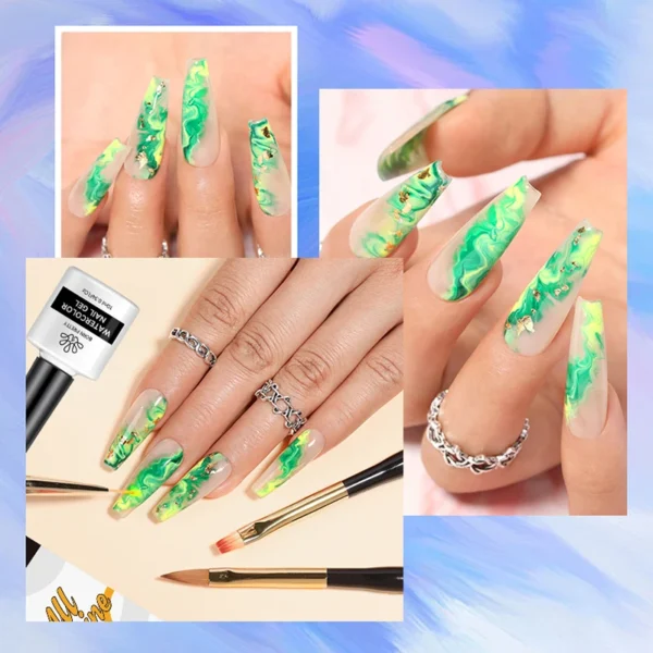 BORN PRETTY 10ml Watercolor Nail Gel Clear Transparent Gradient Flower Effect Semi Permanent Soak Off UV LED Gel Nail Polish - Image 3