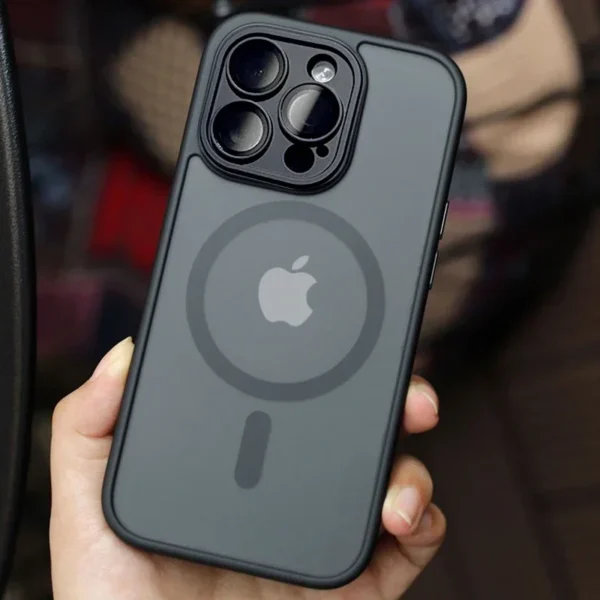 Magnetic Luxury Matte Translucent Armor Shockproof Case For iPhone 16 15 14 13 12 17 Pro Max Plus Magsafe Wireless Charge Cover - Image 4