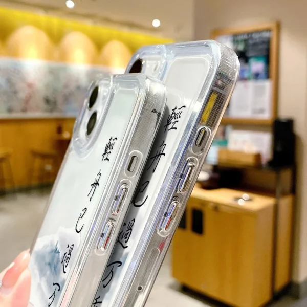 Transparent Phone Case For iPhone 11 Case iPhone 15 16 13 17 12 14 Pro Max Air XR XS X 7 8 SE Aesthetic Art Chinese Style Cover - Image 6