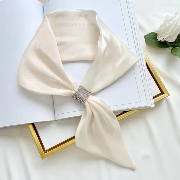 Fashion Small Silk Scarf Women Neckerchief Bandana Female Small Ear Scarf Korean Style Tie Bag Headband Decoration Neck Scarf - Image 3