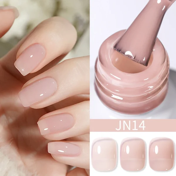 BORN PRETTY Purple Jelly Nude Gel Nail Polish 10ml Translucent Clear Gel Polish French Manicure Milky Natural Transparent Gel - Image 3
