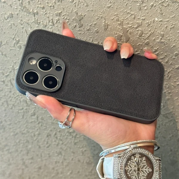 Luxury Leather Moon Pit Pattern Phone Case For iPhone 11 12 13 14 15 16 Pro Max Plus Shockproof Bumper Back Cases Cover - Image 3