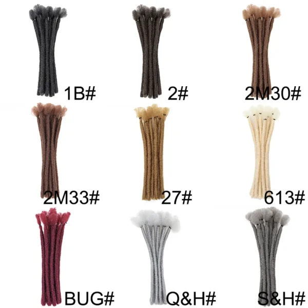 Synthetic 8Inch Handmade Dreadlocks 10strands Locs Hip-Hop Style Braids Hair Extension Crochet Hair for Men Women - Image 3