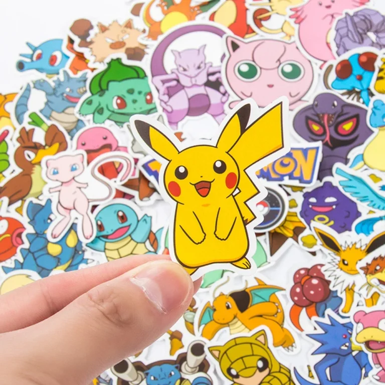 50PCS Anime Pokemon Cute Stickers Graffiti Decoration DIY Skateboard Phone Fridge Bike Cartoon Decals Sticker for Kid Toy Gift - Image 3