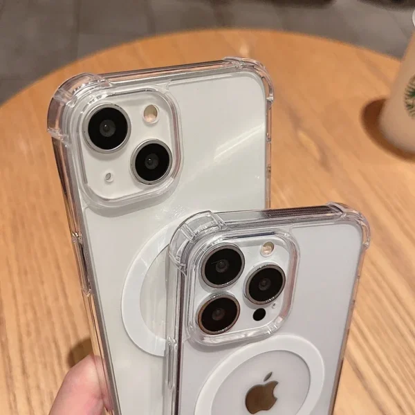 Luxury Shockproof Magsafe Wireless Charge Transparen Case For iPhone 11 12 13 14 15 16 17 Pro Max Plus Air Magnetic Bumper Cover - Image 5