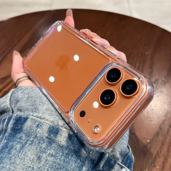 Luxury Transparent Acrylic Phone Case For iPhone 11 12 13 14 15 16 17 Pro Max Plus Air Shock Proof Bumper Clear Cases Cover - Image 2
