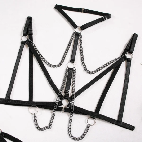 Ellolace Porn Erotic Lingerie With Chain Open Bra Sexy Underwear Uncensored Full Sexshop Night Appeal Sex Kit Sissy Costume - Image 5
