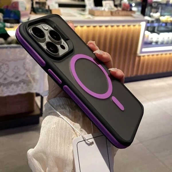 Luxury Magsafe Matte Phone Case For iPhone 11 12 13 14 15 16 17 Pro Max Plus Air Magnetic Bumper Back Cases Cover - Image 5