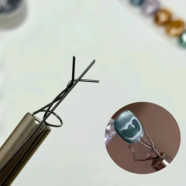1/2/3/6 Pc Cat Eye Nail Magnet Set with Flexible Iron Wire For Creating Heart & Ingot Shapes On Nails Nail Art Accessories Tools - Image 4