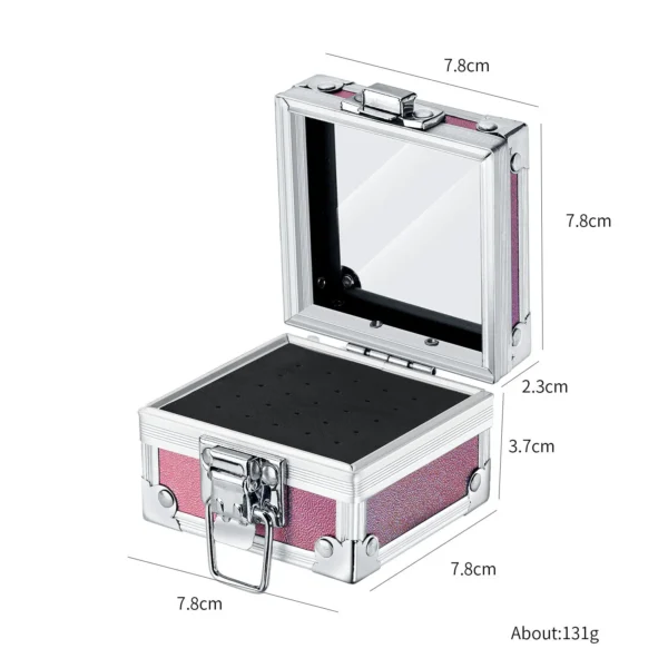 1pc Professional Nail Drill Bit Holder with 25 Holes - Aluminum Display Storage Box Container for Acrylic Nail Art Tools - Image 3
