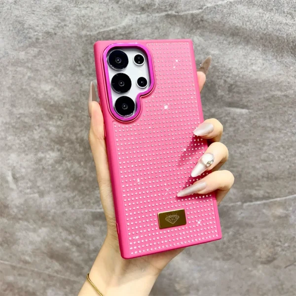 Luxury Girl Diamond Bling Glitter Phone Case for Samsung Galaxy S25 Ultra S24 S23 FE S22 S21 Plus A55 ZFLIP 6 High-grade Cover - Image 2