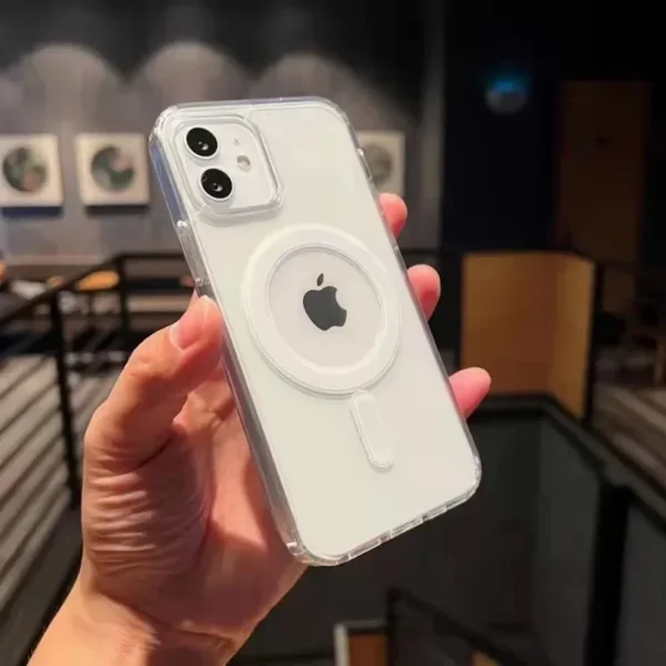 Original For Magsafe Magnetic Wireless Charging Case For iPhone 15 14 13 12 11 Pro MAX Mini XR X XS 7 8Plus SE Transparent Cover - Image 6