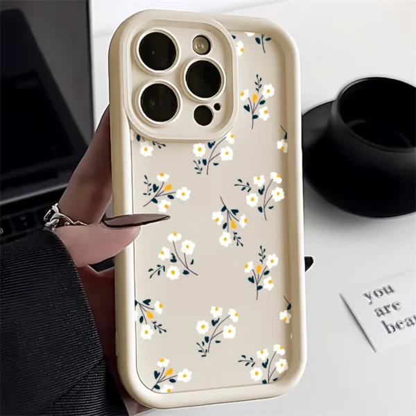 Matte Silicone Flower Phone Case For iPhone 11 Case iPhone 15 13 16 12 14 17 Pro Max XR XS X 7 8 SE Soft floral Shockproof Cover - Image 3
