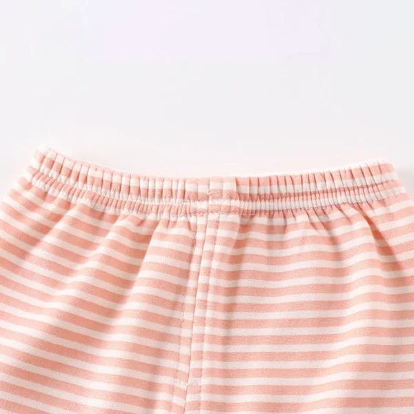 Baby Warm Clothing Set Fleece Lined Children Boys Girls Striped Underwear Sleepwear Set Ideal for Home Pajamas Autumn Winter - Image 4