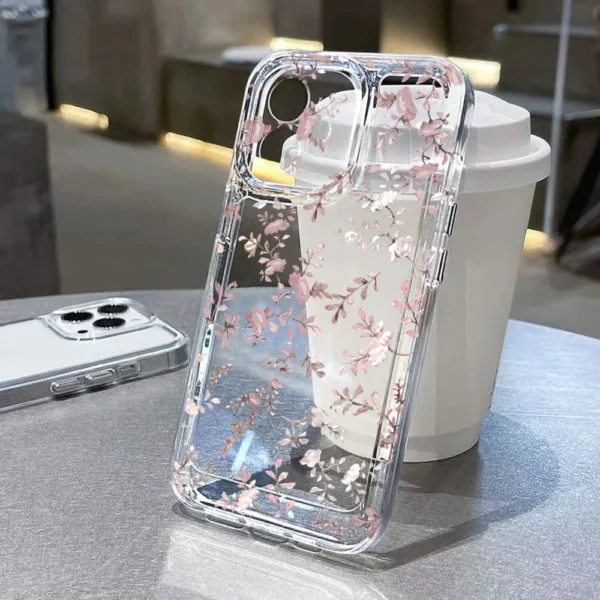 Abstract Plants Flower Phone Case For iPhone 16 Pro Case iPhone 13 15 14 11 12 17 Pro Max 7 8 Plus XR 16e XS SE Clear Soft Cover - Image 4