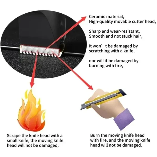 Professional Cordless Rechargeable Electric Hair Clipper - For Men, Adults & Kids, Barber-Grade Hair Trimmer & Cutter Machine - Image 6