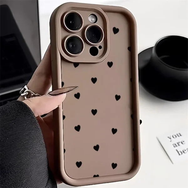 Love Heart Phone Case For iPhone 16 Pro Case iPhone 11 13 17 12 15 14 Pro Max XR X XS 7 8 Plus SE Shockproof Soft Silicone Cover - Image 2