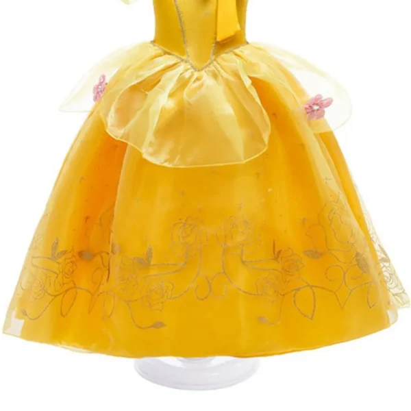 Girl Belle Dress Up Sleeveless Floral Children Party Princess Costume Kids Beauty and The Beast Halloween Carnival Outfit Clothe - Image 6