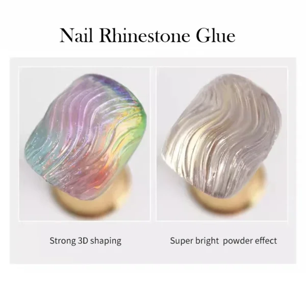 BORN PRETTY 5ml Nail Rhinestones Glue Gel Nail supplies Clear Color Varnis Semi Permanent Gel Nail Glue for Shapeable 3D Nails - Image 3