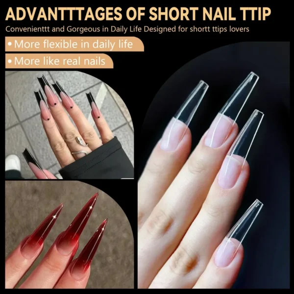 Soft Gel False Tips Box Natural Sculpted Ballet Coffin Almond Fake Nails Full Cover Premium Quality Press On Nails Nail Supplies - Image 4