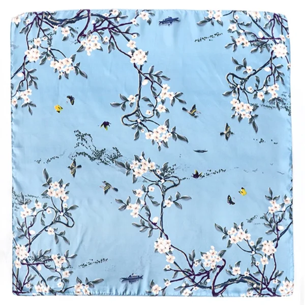 Square Silk Scarf For Women, Luxury Scarf, Satin Hijab, Fashionable Envelopes, Hair Bands, Ribbons, Bandanas. - Image 2