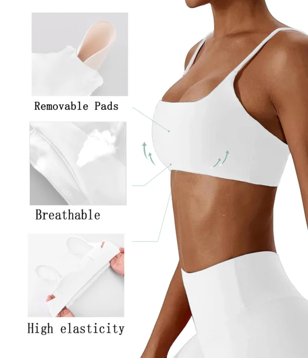 Super soft fabric back cross sports bra fitness top women's high-quality yoga clothes women's fitness running bra fitness yoga b - Image 2