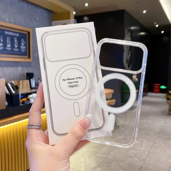 Transparent Original Magnetic Magsafe Phone Case for iPhone 17 Air 16 Pro Max 15 14 13 12 11 Boxed Shockproof Protective Cover - Image 7