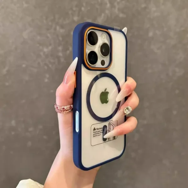 Luxury Wireless Charging Magsafe Transparent Phone Case For iPhone 11 12 13 14 15 16 Pro Max Plus Magnetic Bumper Back Cover - Image 4