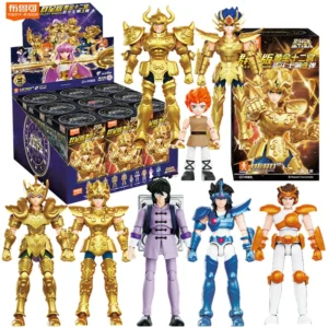 Blokees Galaxy Version Gold Saint Action Figure Libra Dohko Sagittarius Champion Seiya Mu Aiolia Assembly Toys Children Gift