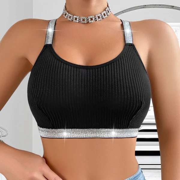 Sexy Ribbed Sportswear Fitness Women Underwear Yoga Tanks Top Backless Lingerie Lady Bras Comfortable Push Up Chic Bralette - Image 4